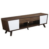 Orleans Furniture - Coaster - Alvin 2-door Engineered Wood 74-inch TV Stand Dark Walnut - 700793